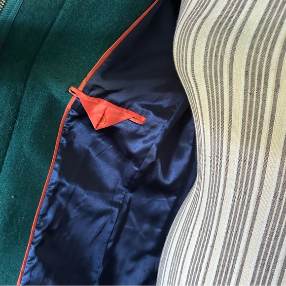 J. Crew Cocoon Coat in Italian Stadium-Cloth Wool Blend Forest Green Sz 2 TALL - Picture 12 of 14